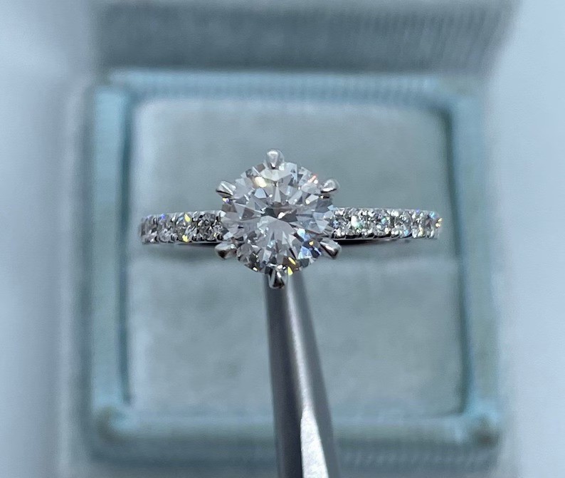 2CT Round Moissanite Women Hidden Halo Engagement Ring 14k White Gold Plated