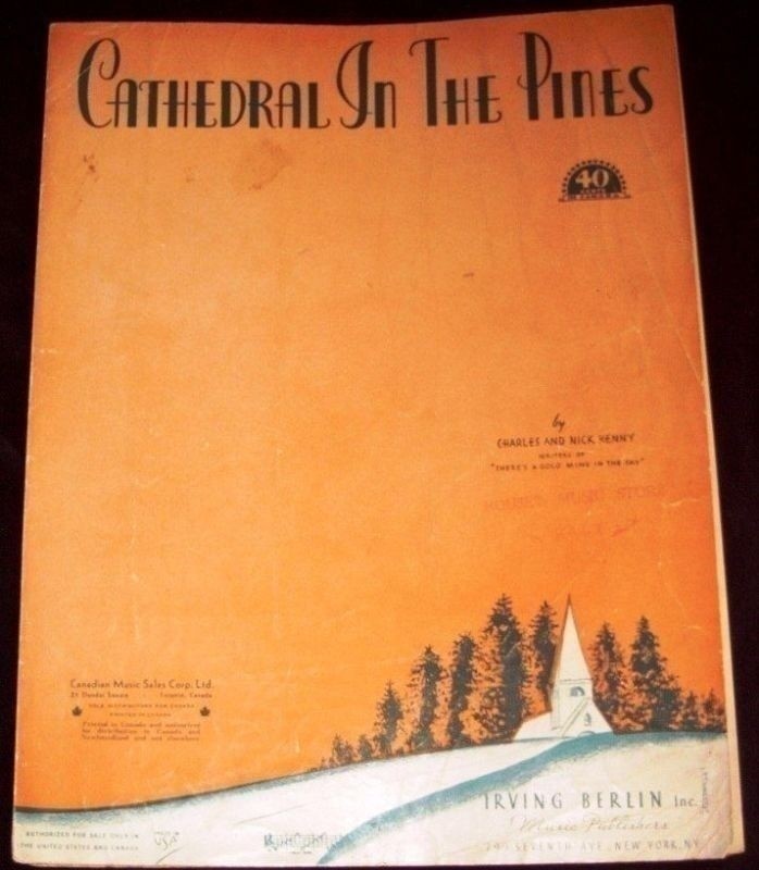 Cathedral In The Pines Sheet Music Charles & Nick Kenny