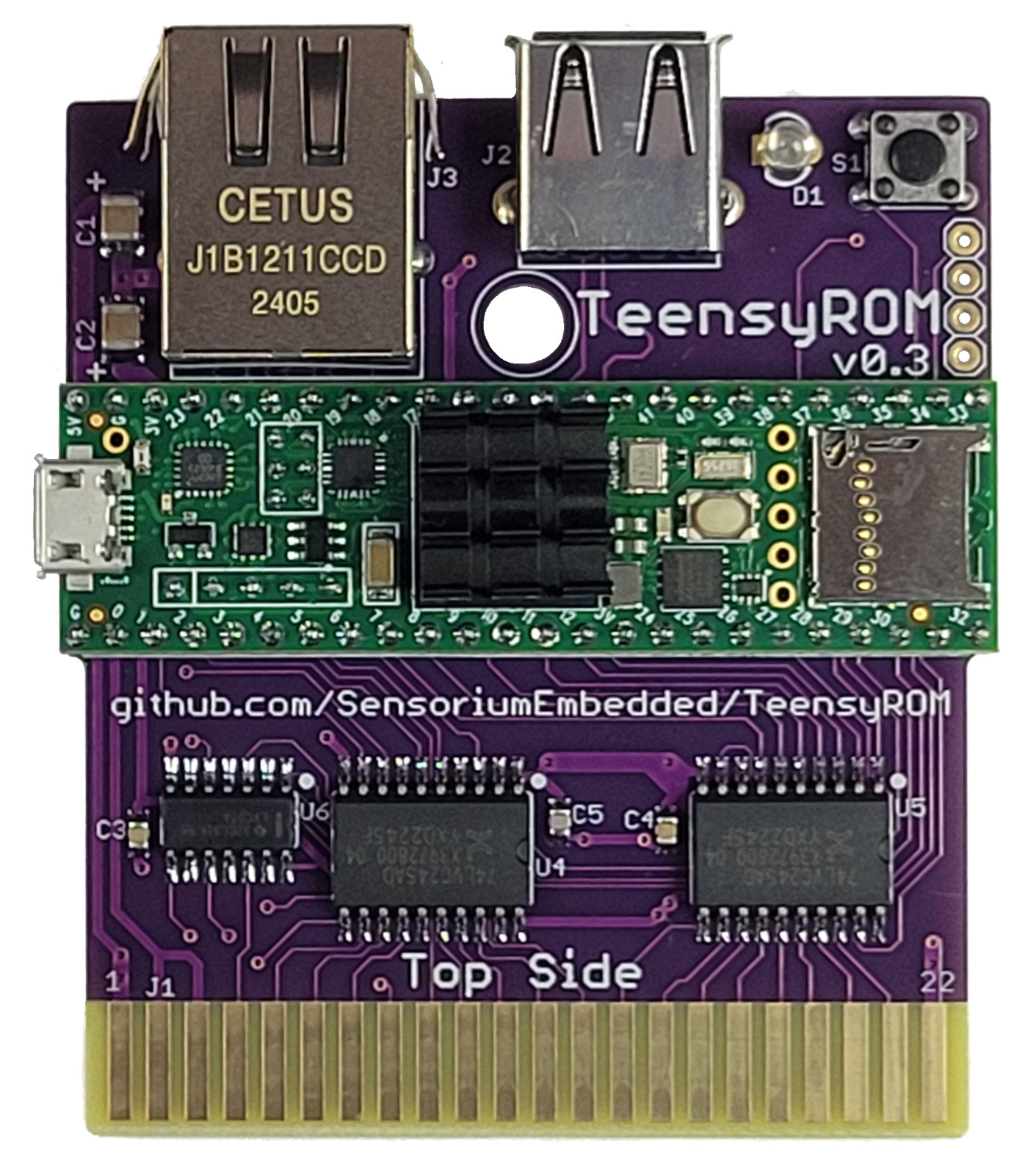 TeensyROM Cart for Commodore 64/128: MIDI, NFC, Fastload, Emulation, and Network