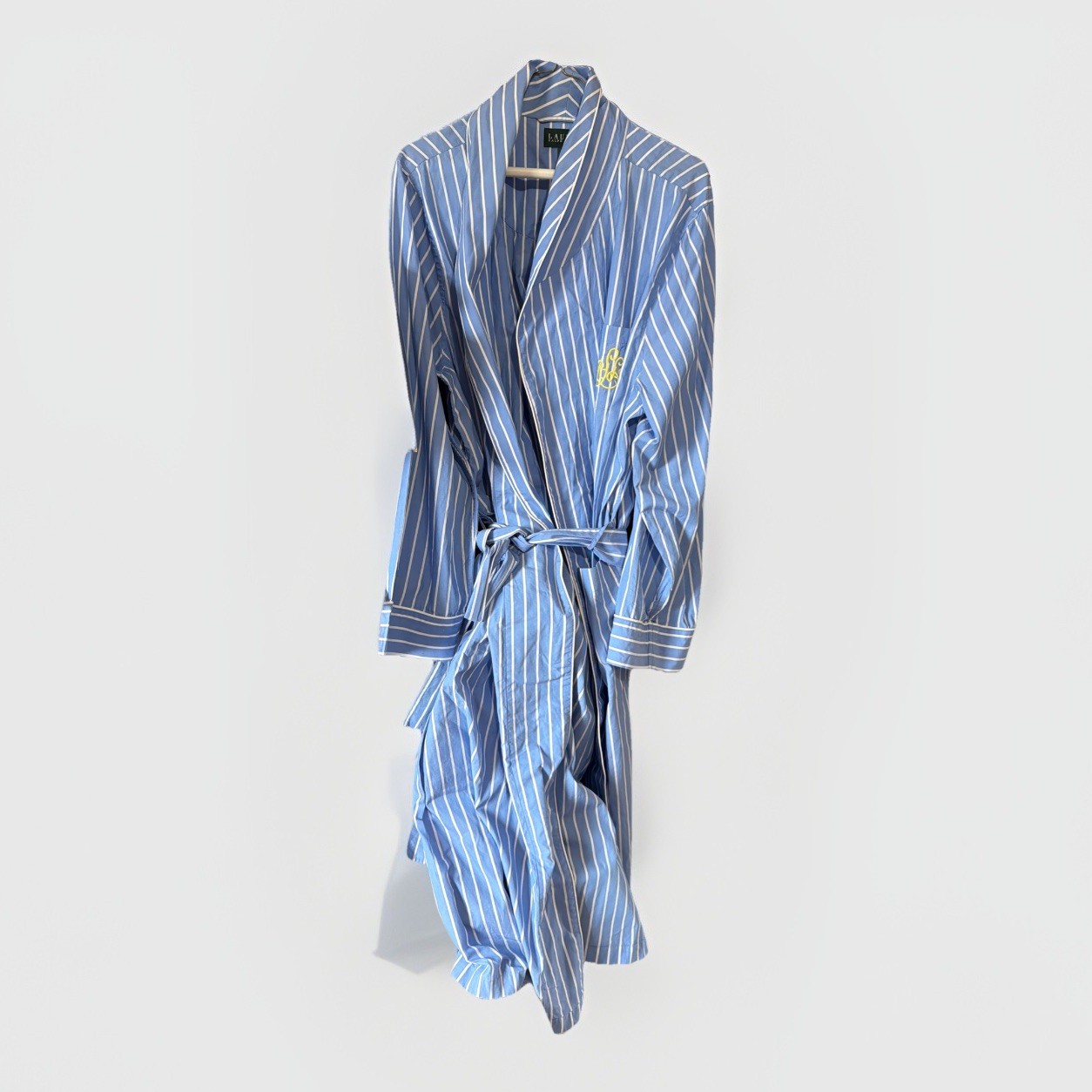 Polo Ralph Lauren Mens Robe Light Blue Lightweight 100% Cotton Belted Sz XL