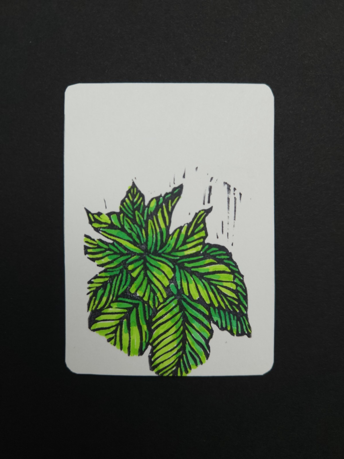 ACEO Original Artwork - Mint - handmade print by InkyBugSudios