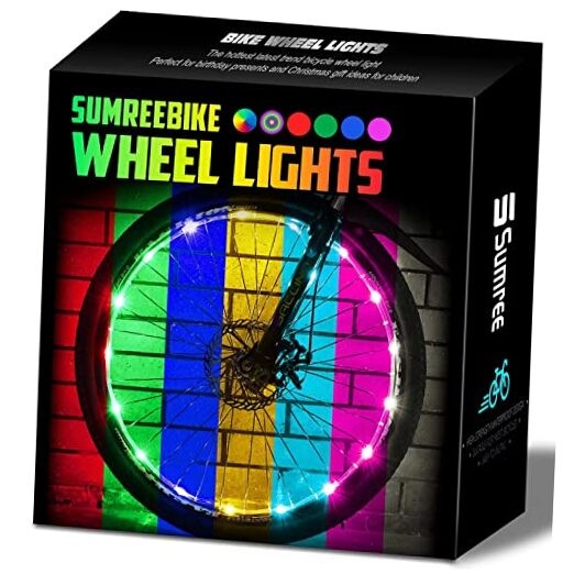 LED Bike Wheel Lights,2-Tire Pack USB Rechargeable Bike Lights with Color-Chang