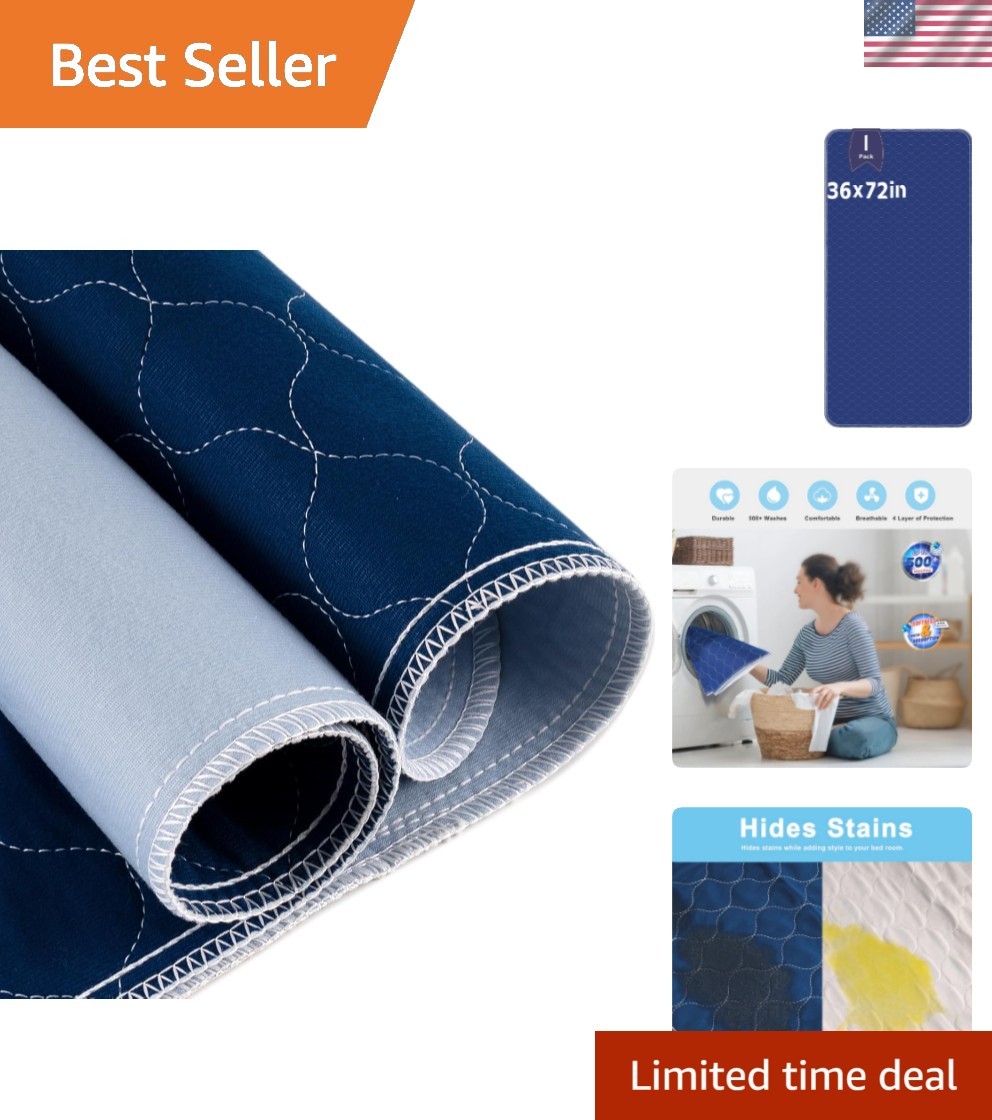 Hide Stains Bed Pads Washable 36x72 Inch,Heavy Absorbent Bed Pads Washable Wa...