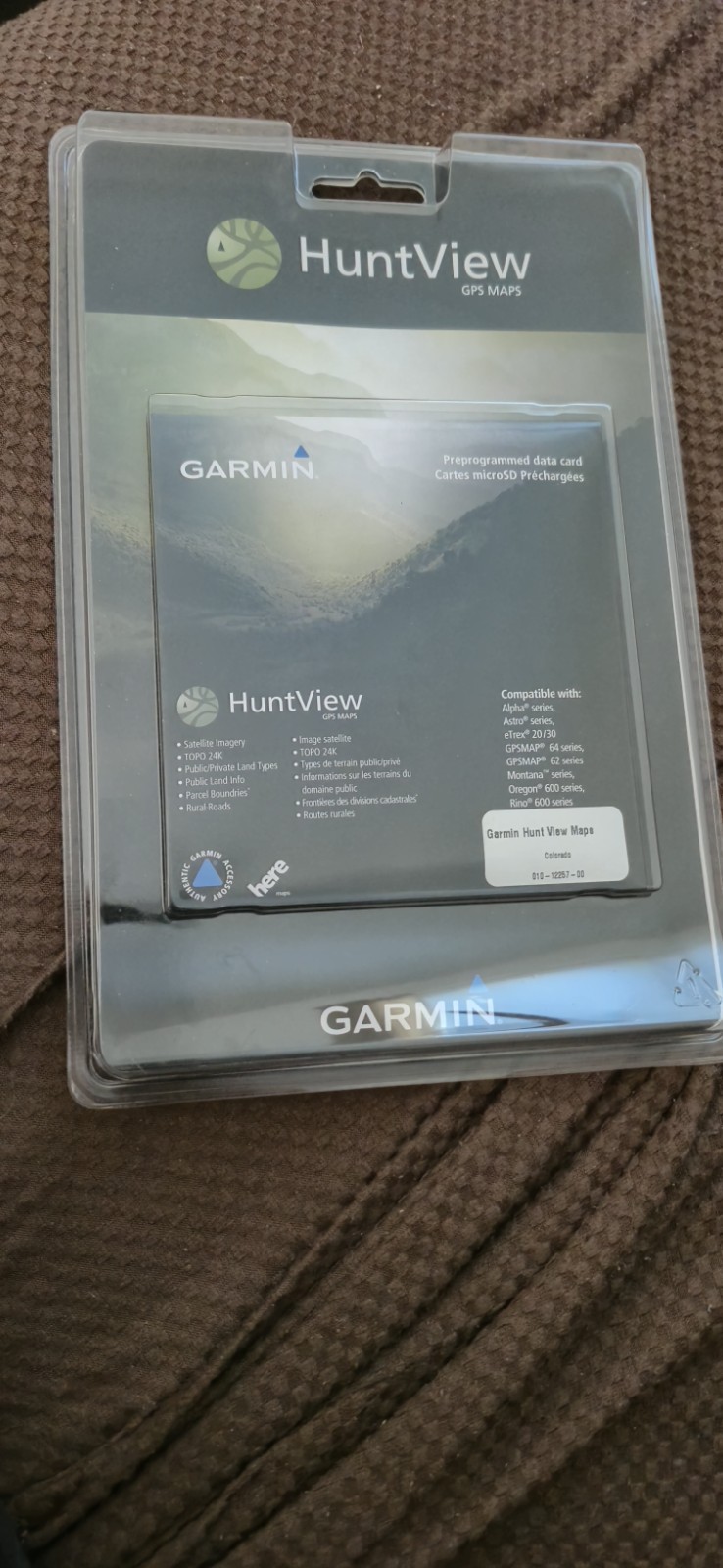 Garmin HuntView GPS Maps COLORADO  MicroSD TOPO 24K Satellite Imagery Hunting CO