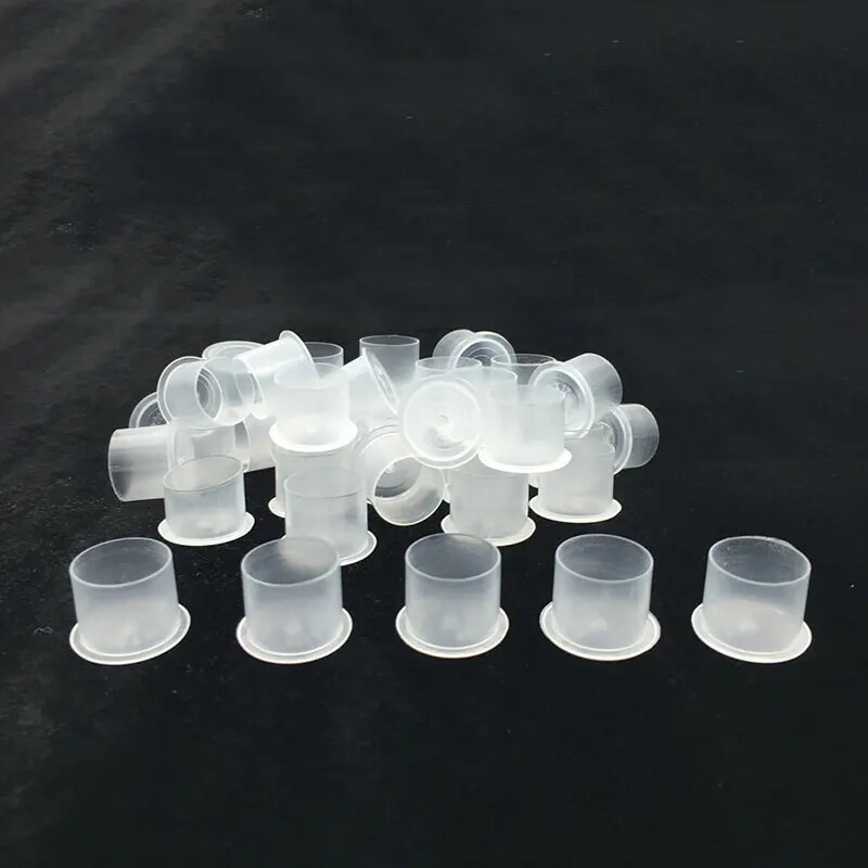 500/1000PCS Disposable Microblading Plastic Tattoo Ink Cups Holder Container Cap