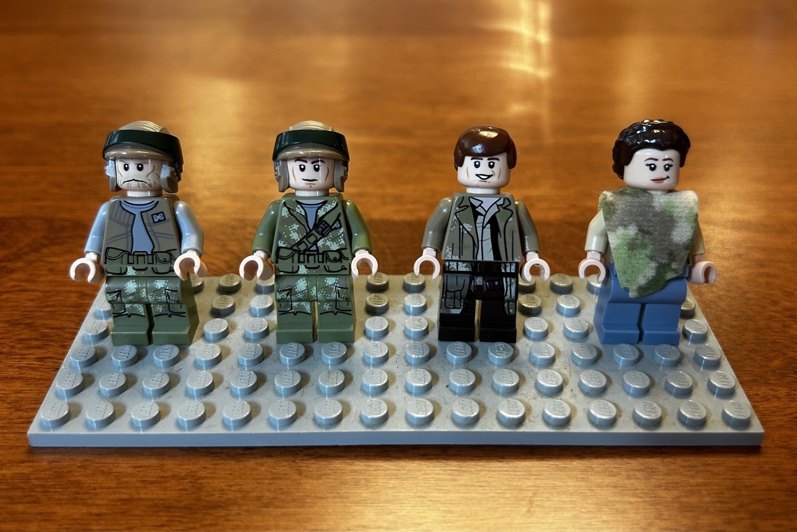 RARE Lego Star Wars Endor Rebels (Leia, Han, 2 rebel troopers)
