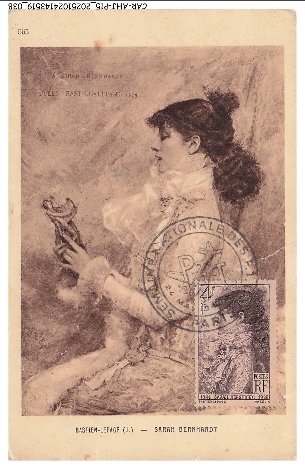 CAR-AHJP15-0706-MAXIMUM - Bastien-Plage - Sarrah Bernhardt - 1945 - Sell