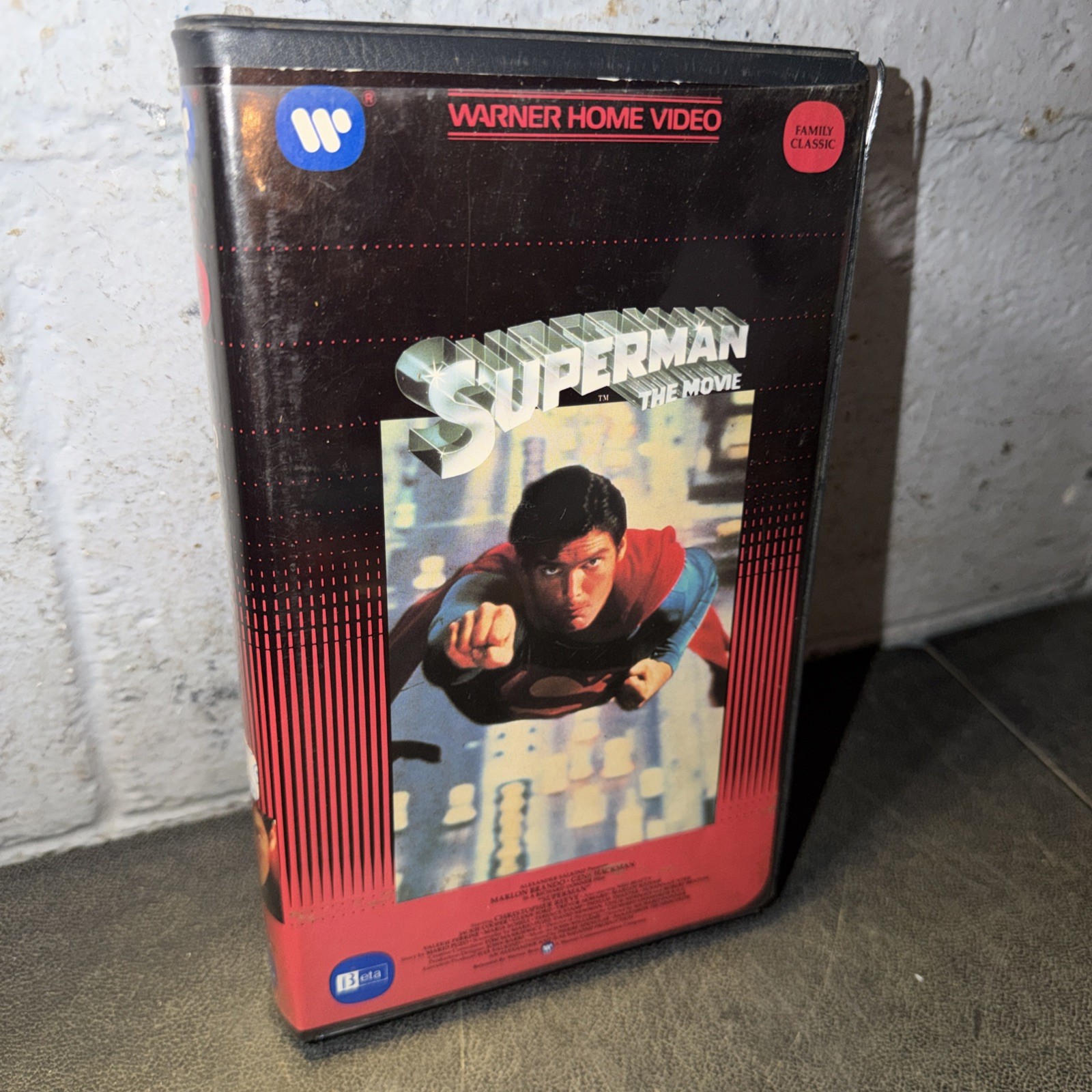 Superman: The Movie (1983) Large Clamshell BETA / Betamax Christopher Reeve