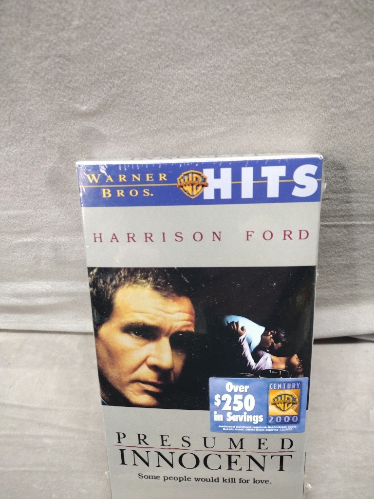 Presumed Innocent VHS Video Cassette - Harrison Ford Tape Movie Sealed 