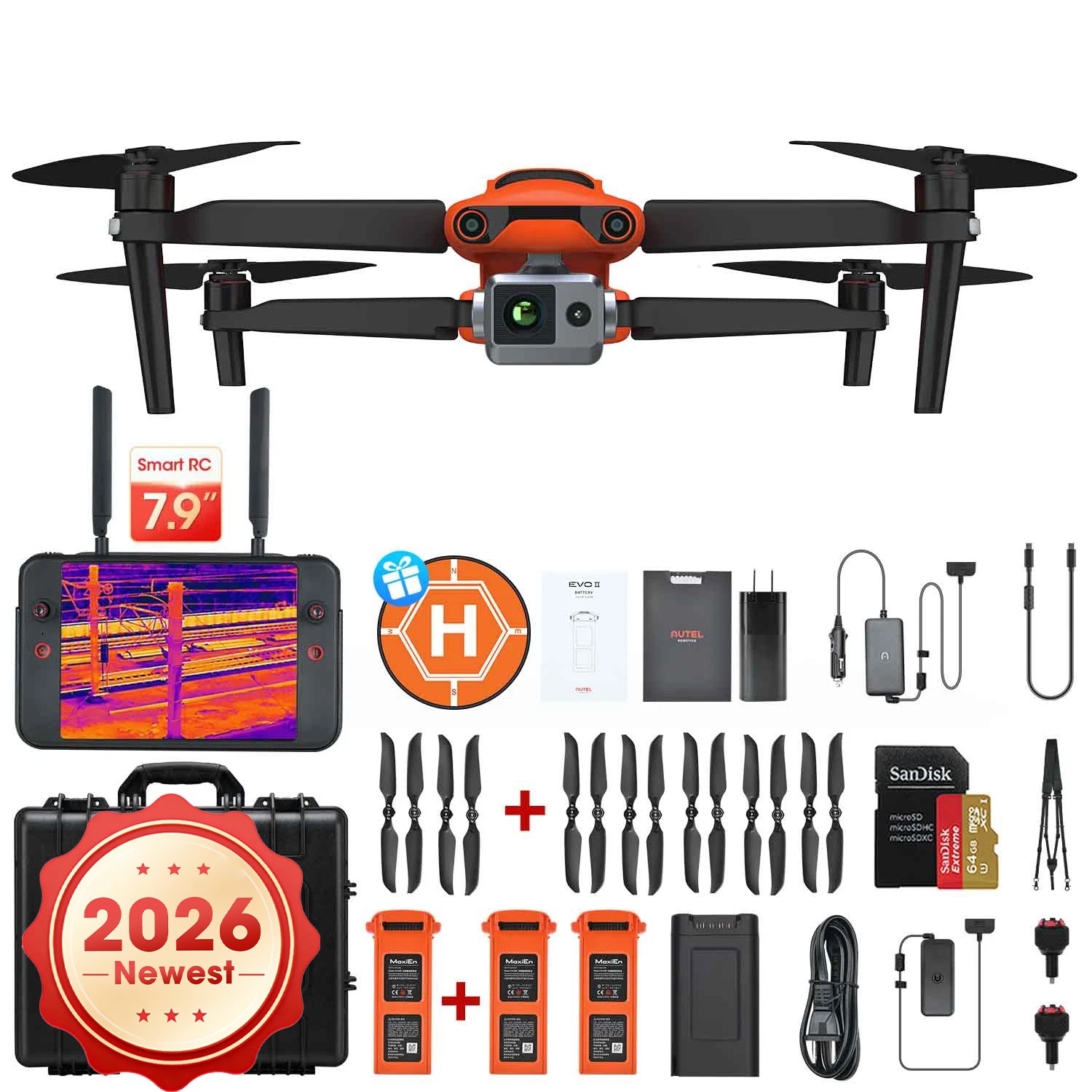 Autel Robotics EVO II DUAL 640T V3 Rugged Bundle Thermal Smart Controller