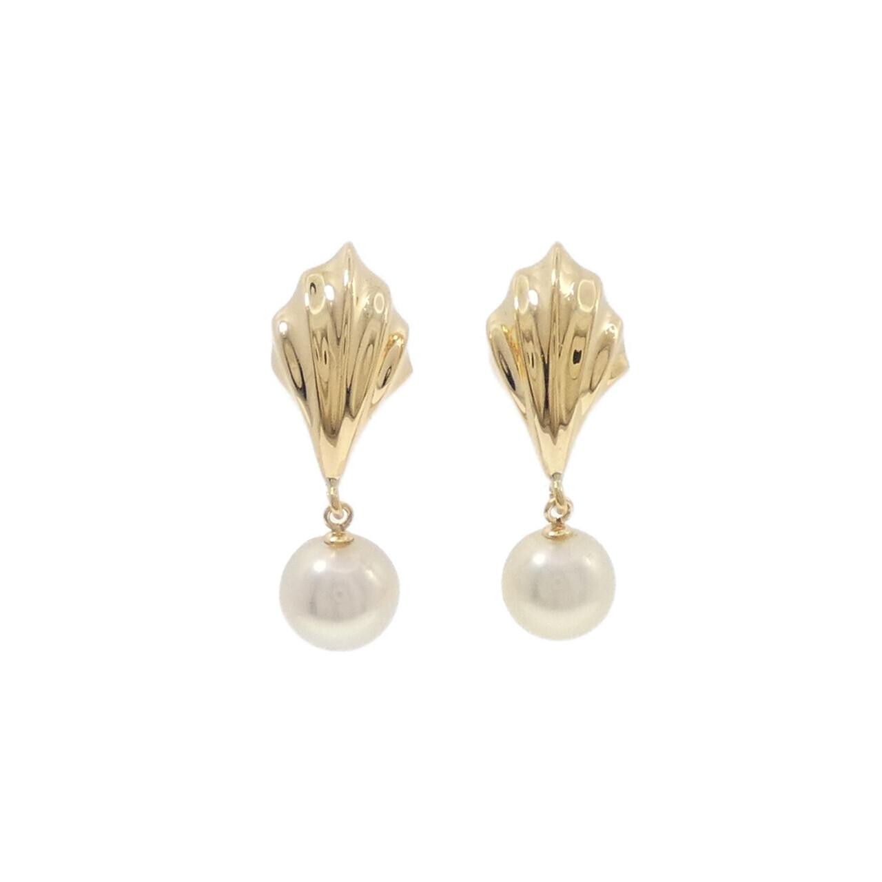 Authentic 18K Yellow Gold Akoya Pearl Pierce 0.3" #260-007-756-8663