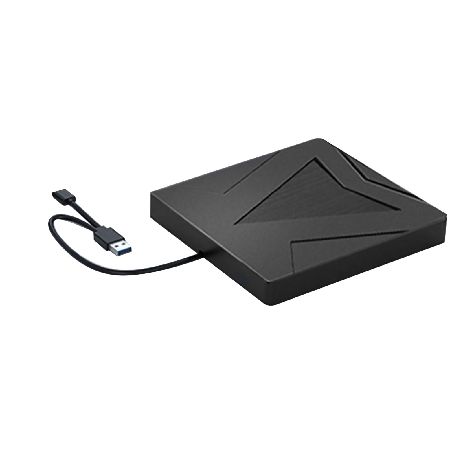 Portable Slim DVD Drive W/USB Cable 5Gbps USB-C&USB-A Port For Windows/Mac