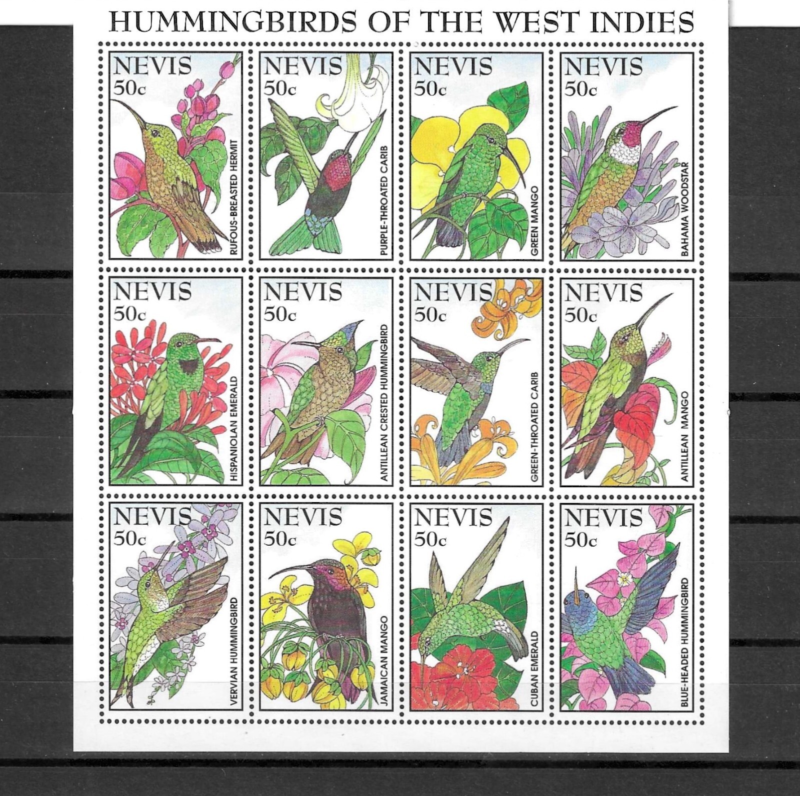 ST KITTS & NEVIS/NEVIS 1995 SG 862a/877 + MS 878 MNH