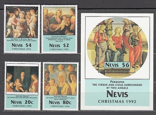 Nevis - Yvert 671/4+H, 54 ** MNH Christmas
