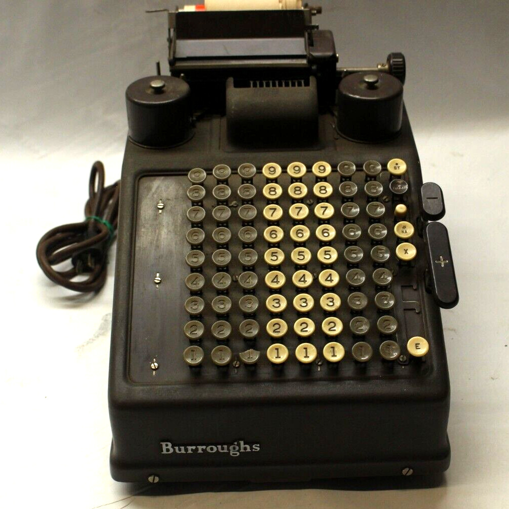 Vintage Burroughs 9 Row Adding Machine Part #44265 Year 1946