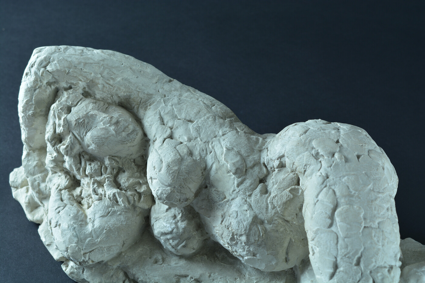 Vintage Plaster Sculpture Statue Atelier Study Female Reclining Maternity