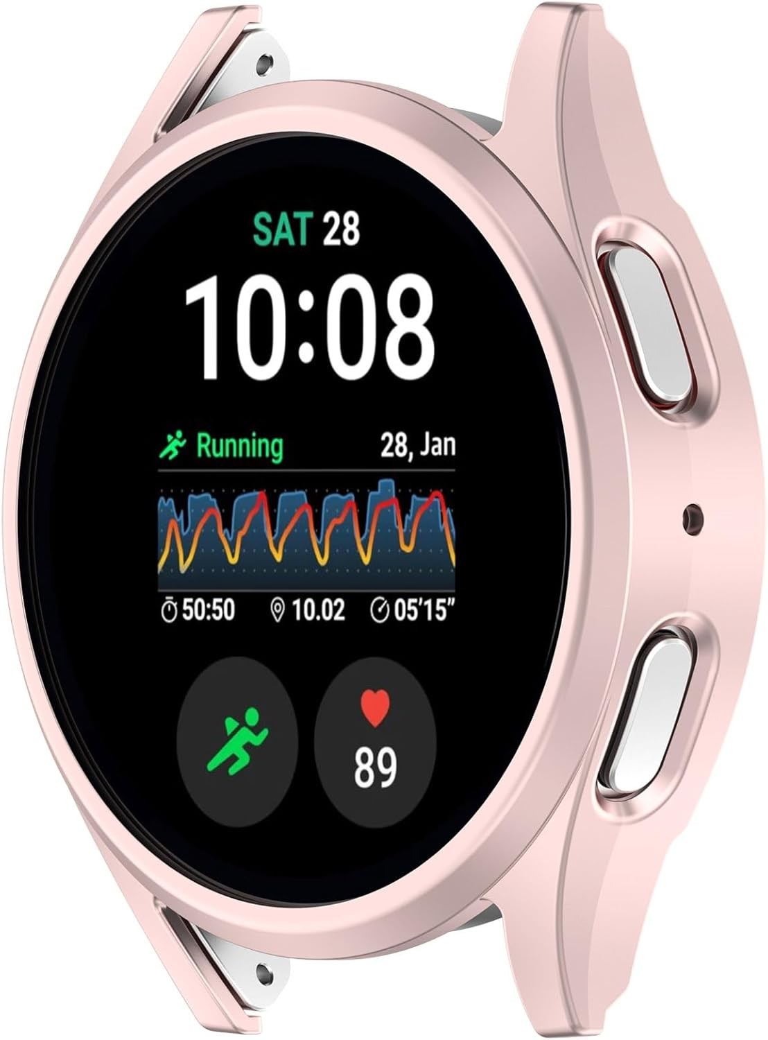 Hard PC Bumper Case for Samsung Galaxy Watch 7 Classic 44mm Clear Cover