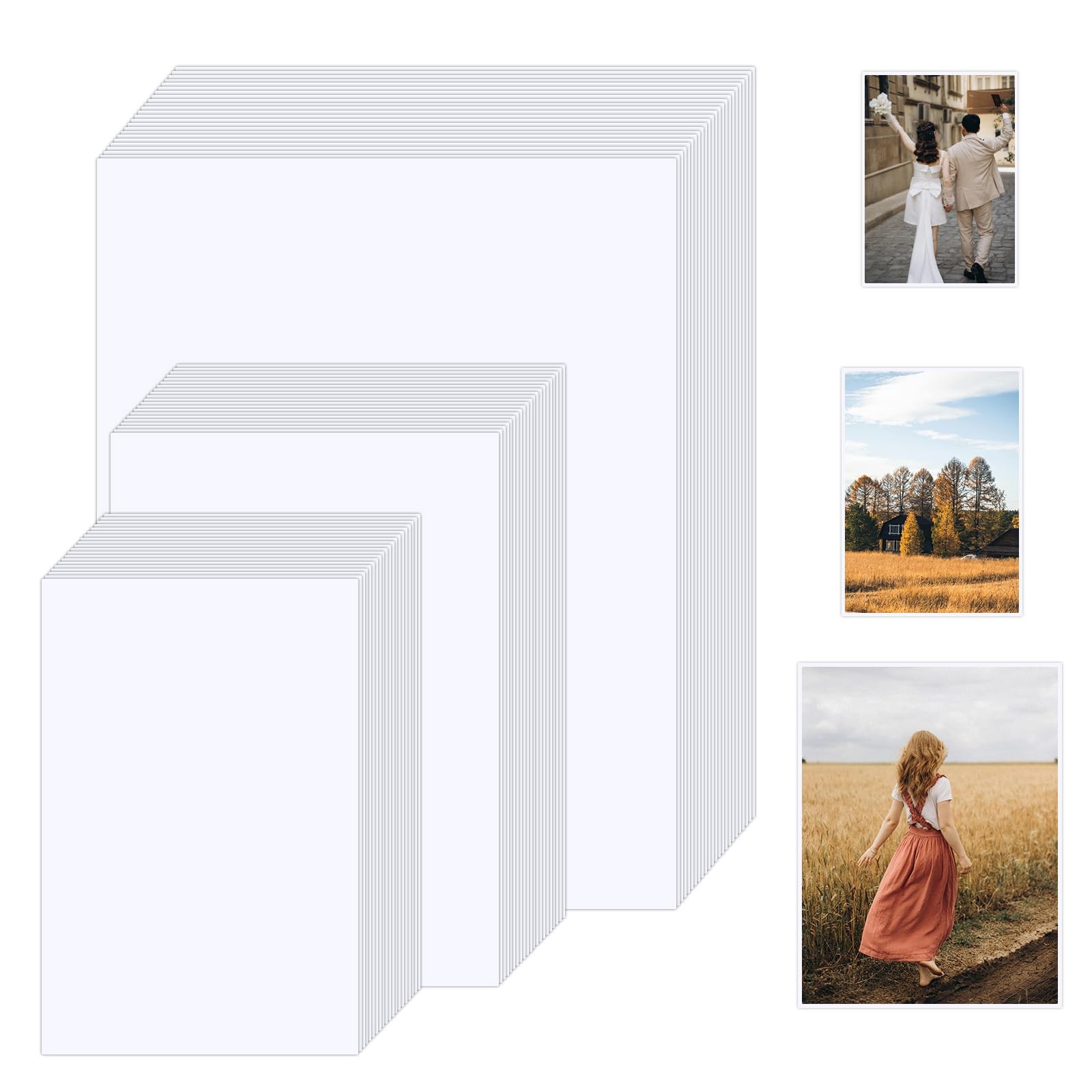 Lokunn 180 Sheets Photo Paper Glossy 4x6, 5x7, 8.5x11 inch,Inkjet 180 