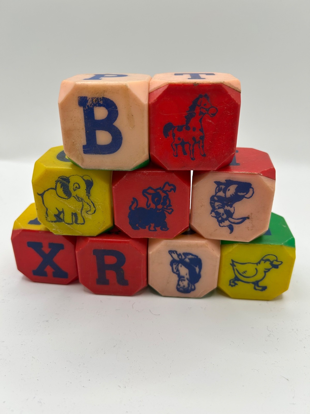 Vintage set of 9 blocks 1950’s