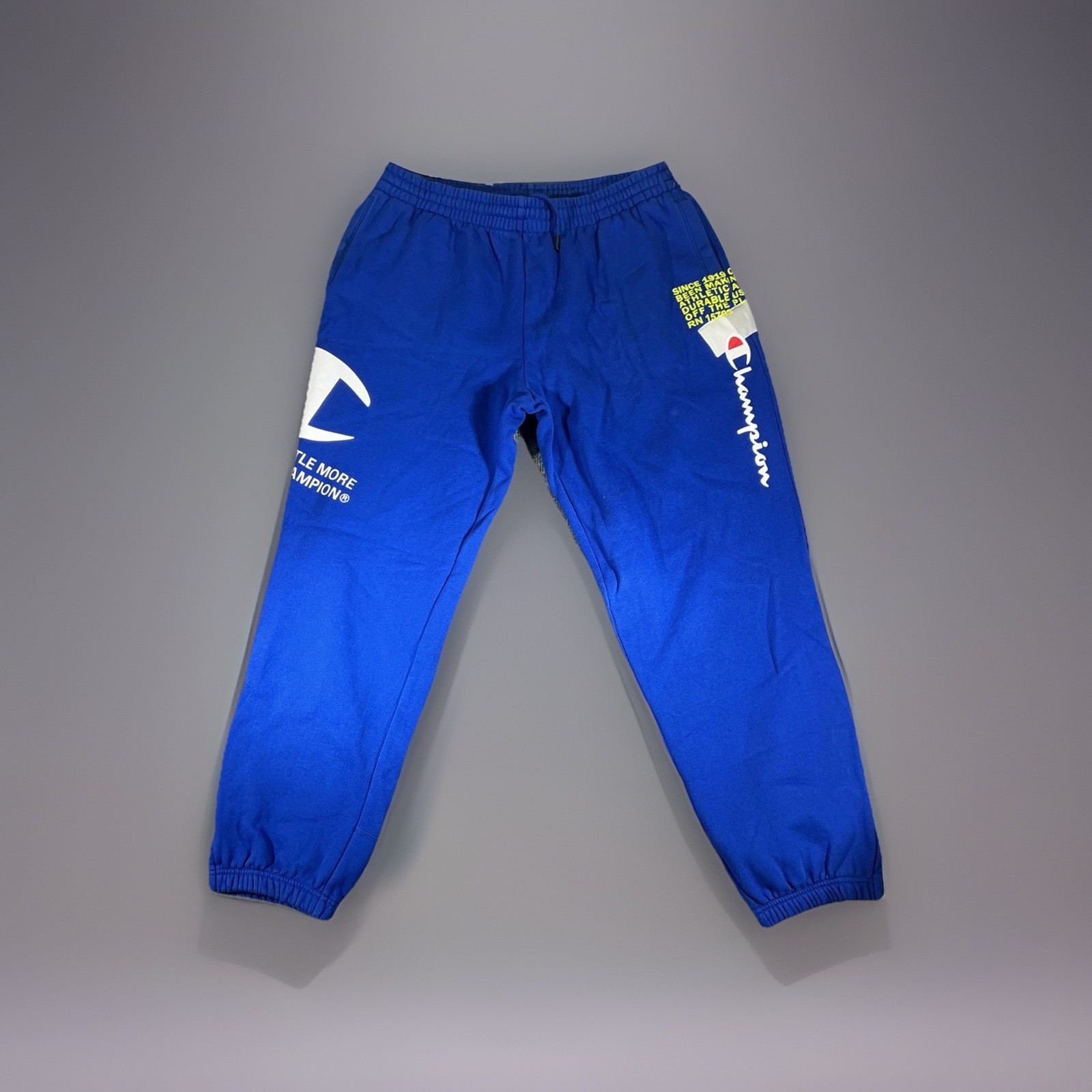 CHAMPION Fleece Joggers Mens 2XL Deep Hotline Blue Athletic Sweatpants NWT