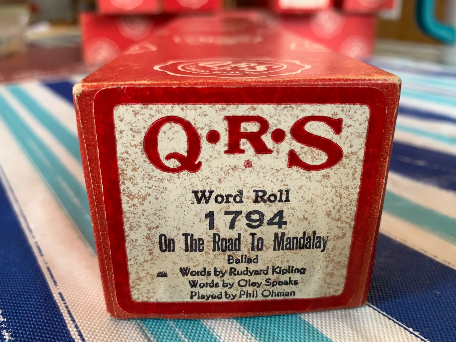 Vintage Q-R-S Player Piano Roll 1794 On The Road To Mandalay