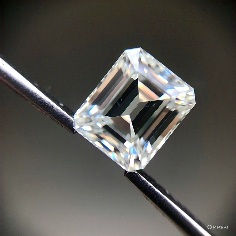 Loose Lab Grown Diamond 8x6 mm Emerald Cut, D Color IF Clarity - Certified