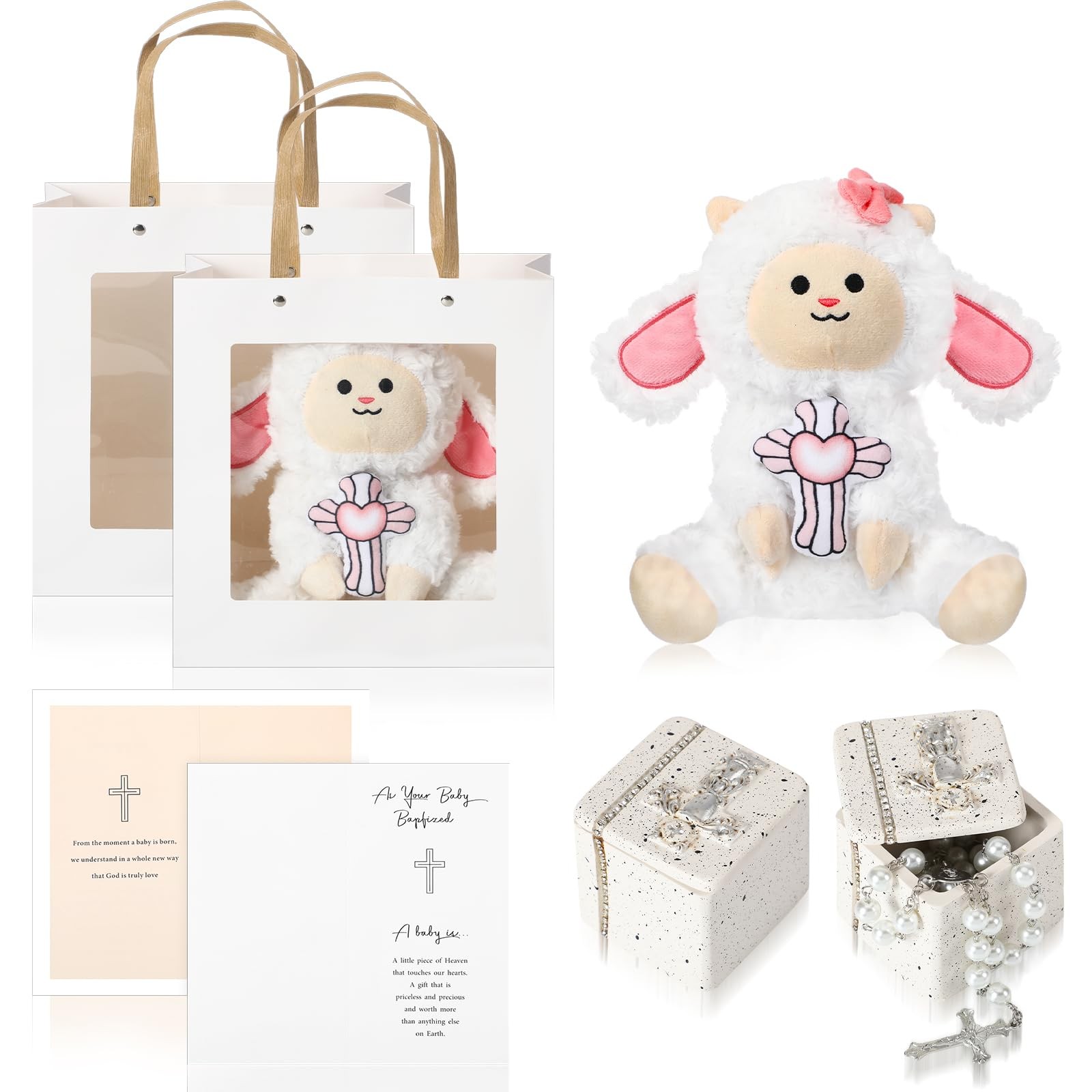 5 Pcs Catholic Baptism Gifts for Goddaughter Christenings Favor Include 9 Inc...