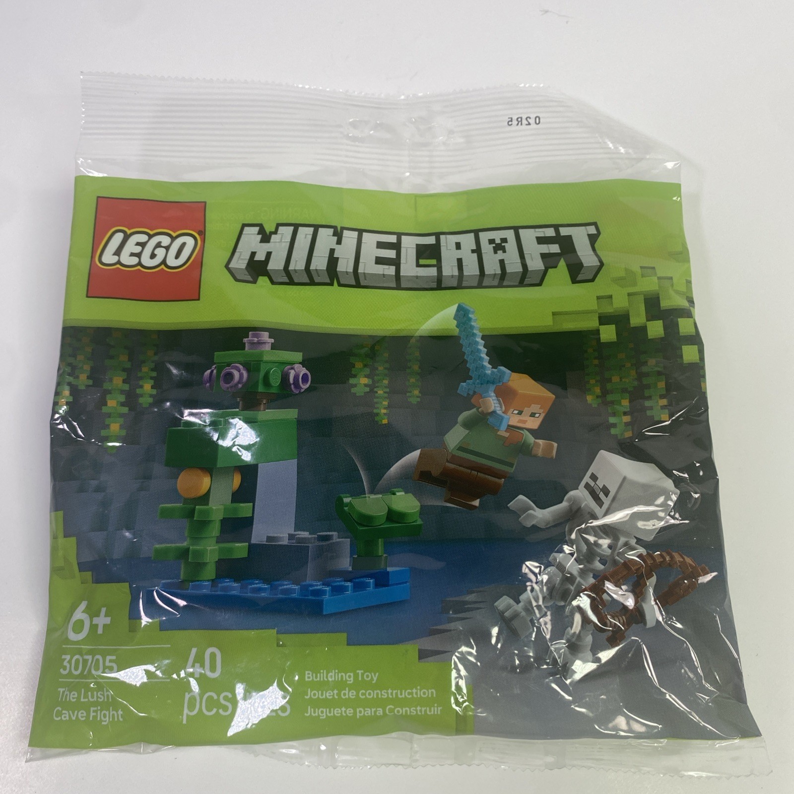 LEGO Minecraft Building Set 30705 Polybag - The Lush Cave Fight - NEW! 40 Pieces
