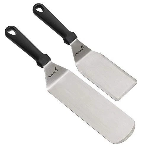 Metal Spatula Set - Griddle Spatula - Griddle Scraper and Pancake Flipper o