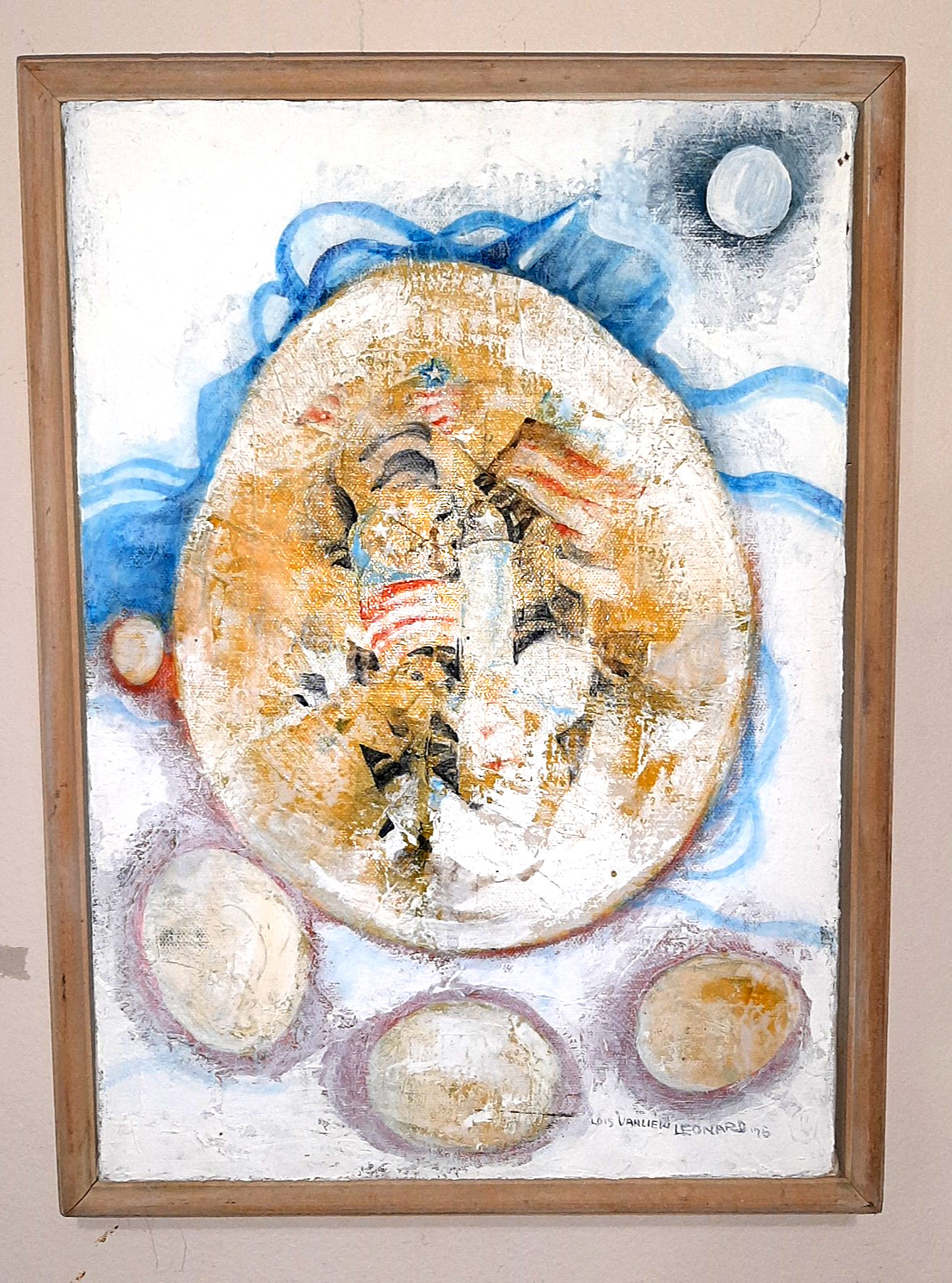 Modern Art Expressionist Acrylic Painting - 1976 Signed Lois Vanliew Leonard