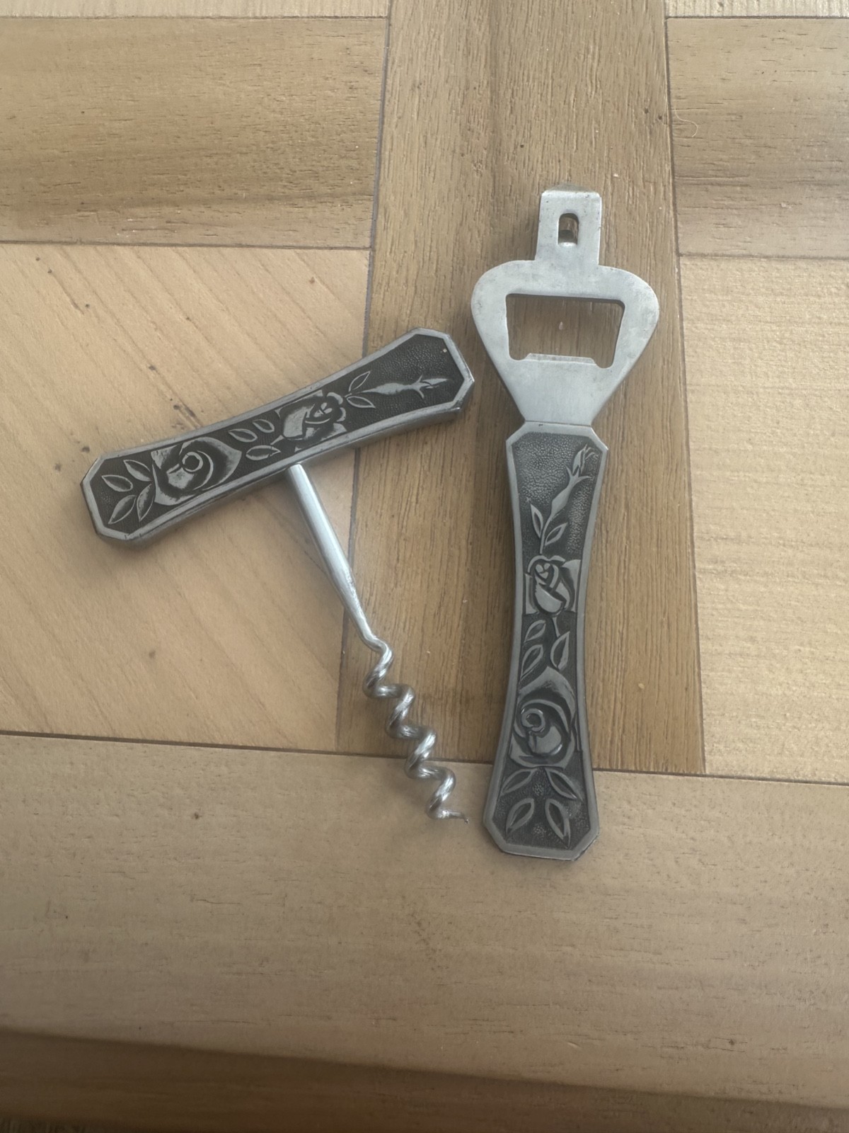 Antique Art Deco Vintage Corkscrew Brushed Metal Corkscrew Box Opener