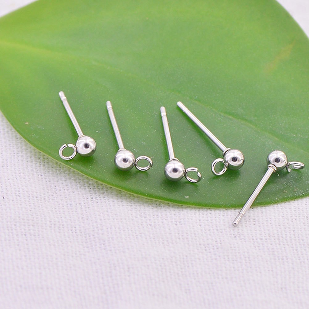 100 Pcs Ear Stainless Steel Ear Decoration Earrings Jewelry Tool