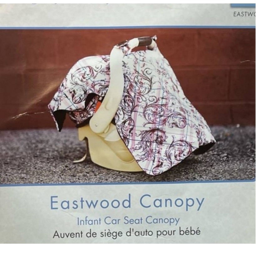 NEW Carseat Canopy Infant Carrier Car Seat Cover Blanket Brown Pink Floral Minky