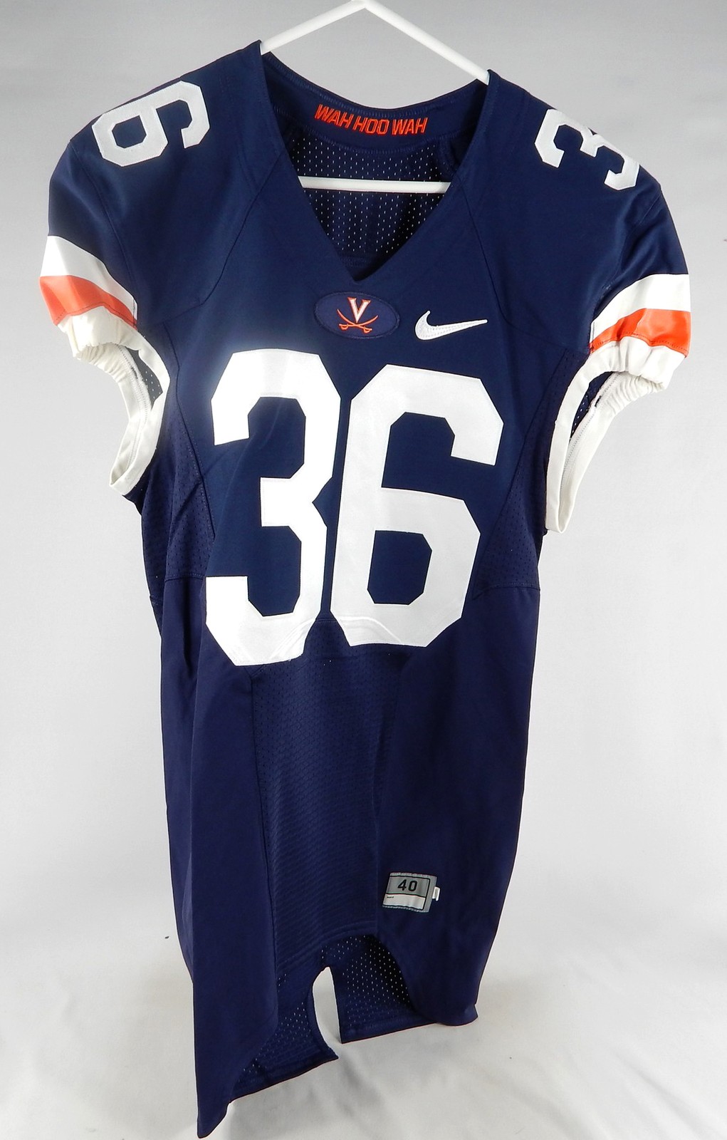 2015-17 Virginia Cavaliers #36 Game Used Navy Jersey Throwback NP R 40 490