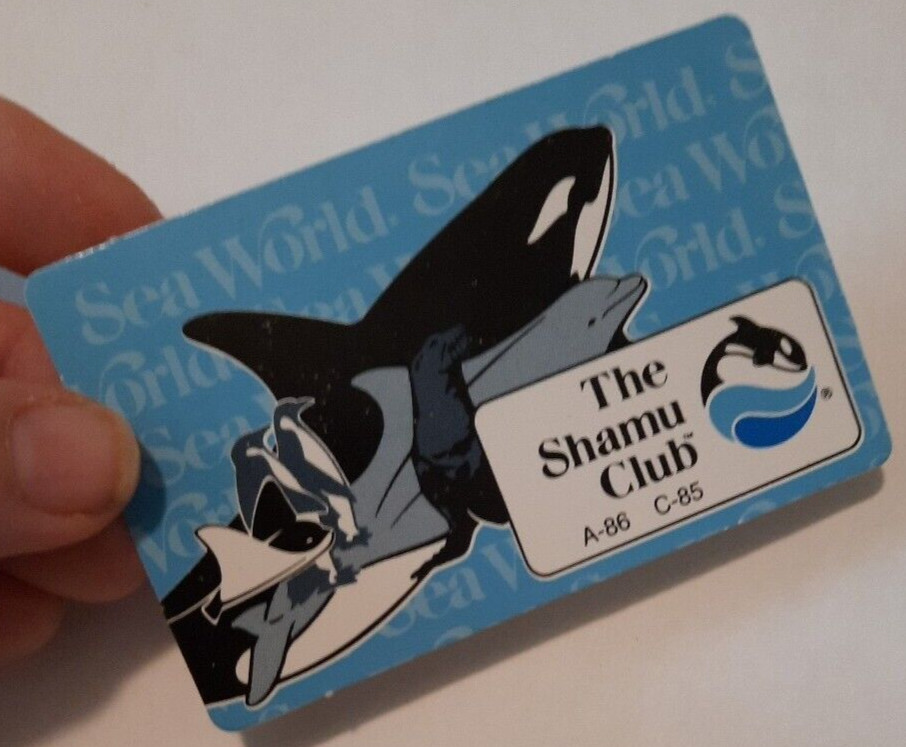 The Shamu Club Sea World of California Membership Discount Card 1993 A-86 C-85