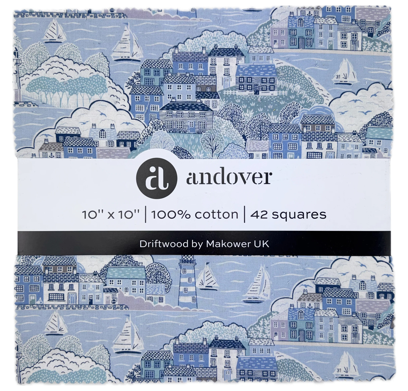 Andover - Driftwood 10x10 Squares by Makower UK 42 pcs