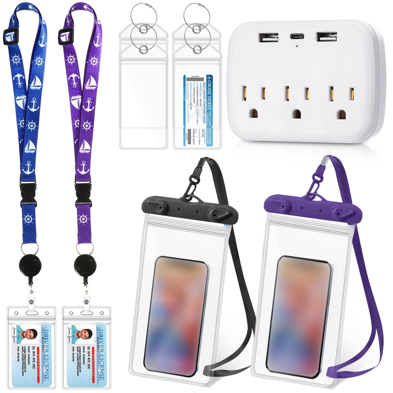 Cruise Essentials, 2 Cruise Lanyard, 4 Carnival Luggage Tags for Ships 2026, ...