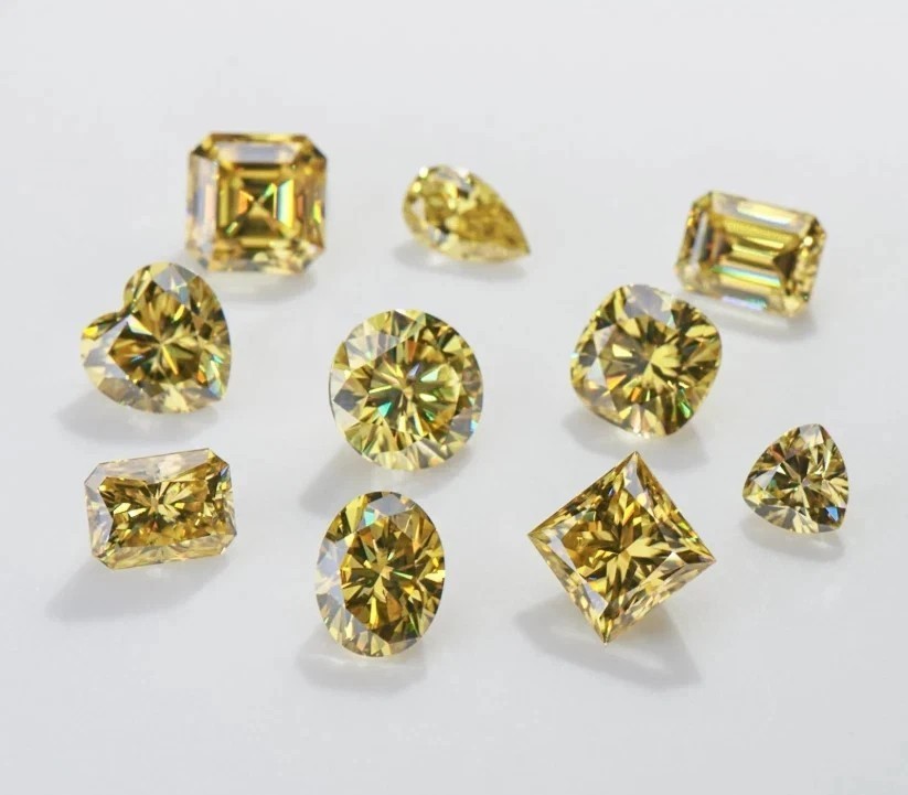 Loose 2 CT Natural Yellow Fancy Round Cut Lab Grown Diamond VVS1 Certified s564
