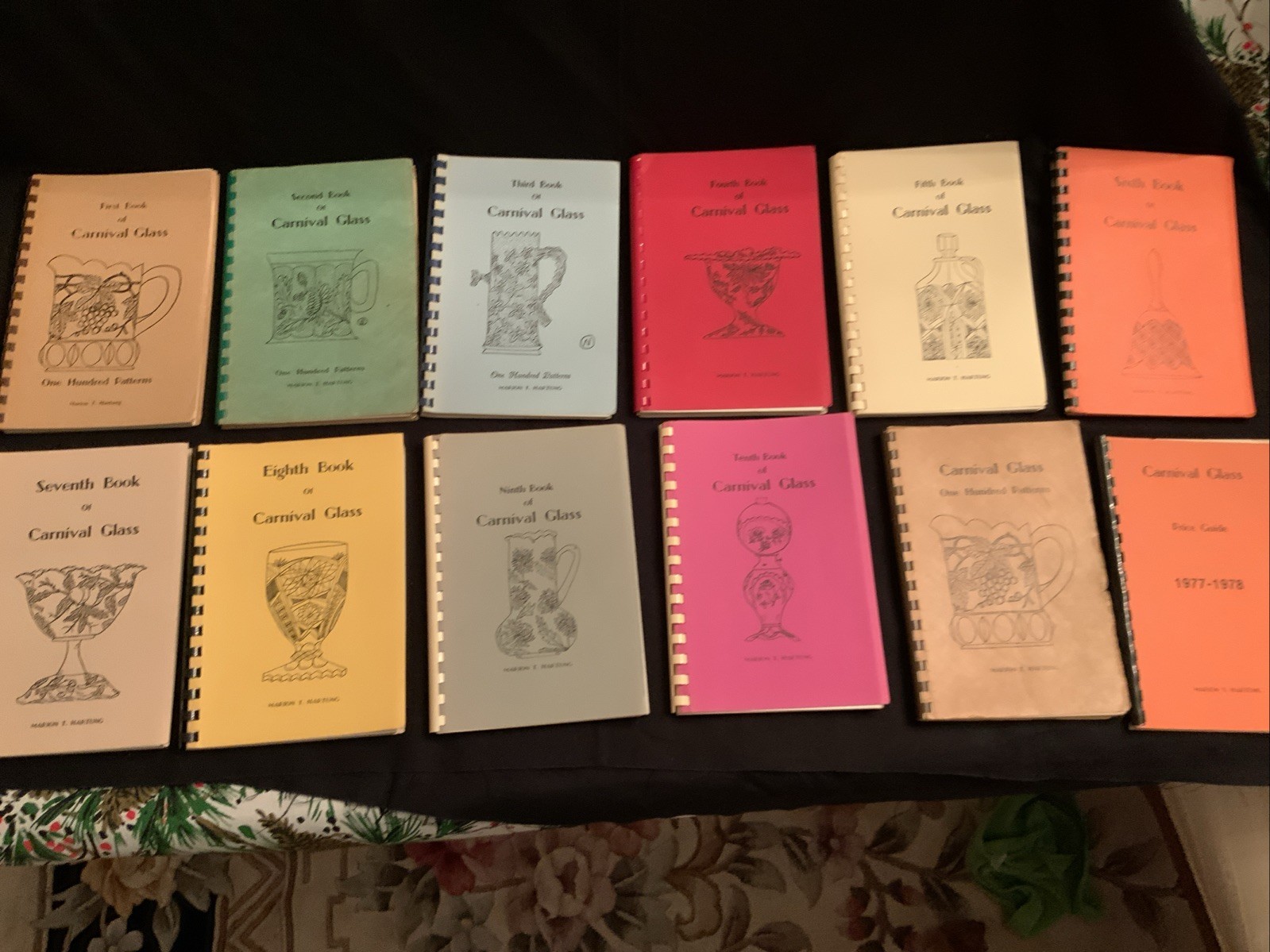 12 Books On Carnival Glass Marion Hartung Vol 1-10 Plus
