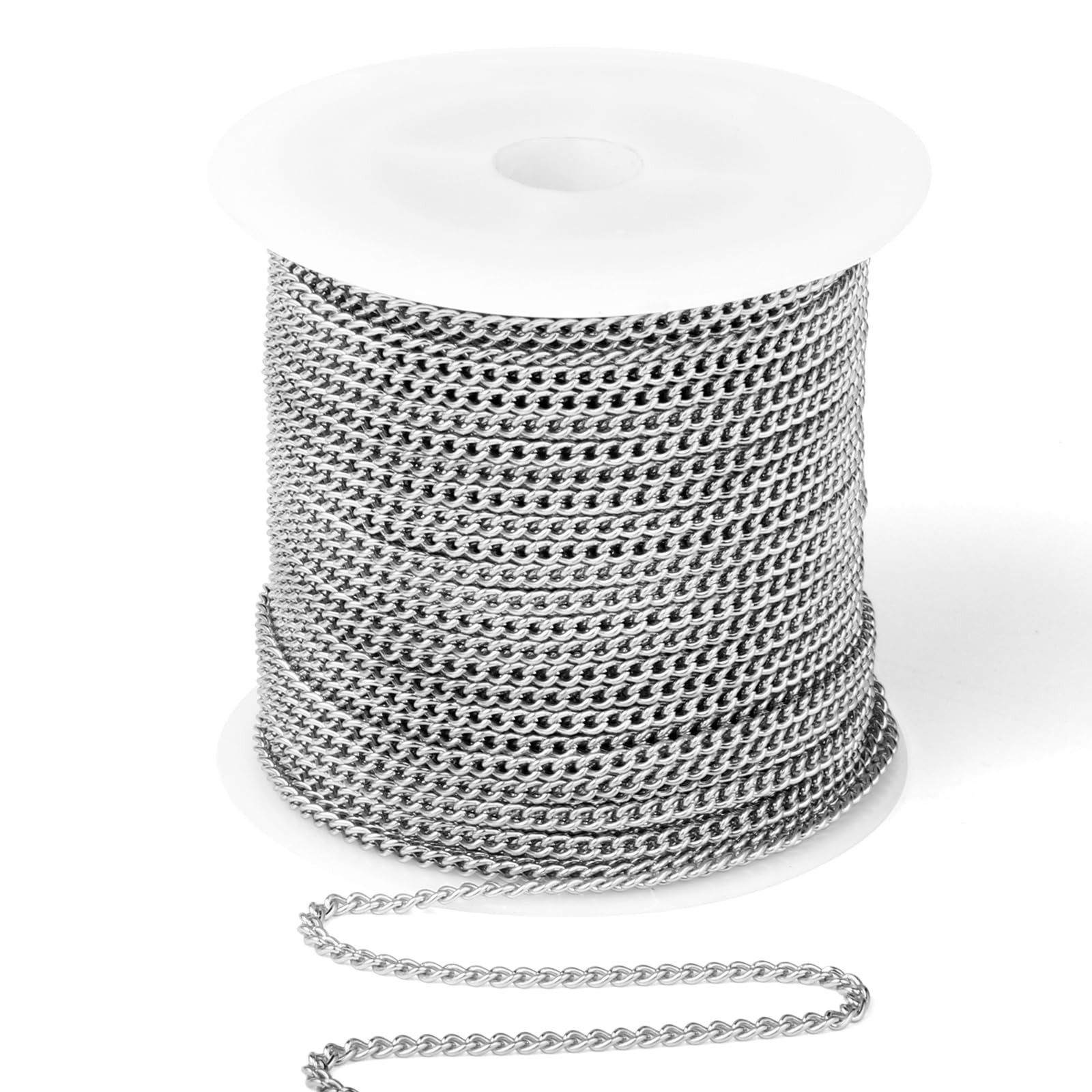 [66 Feet/ 20M] Stainless Steel Curb Chain, 2mm 2.0mm width, 