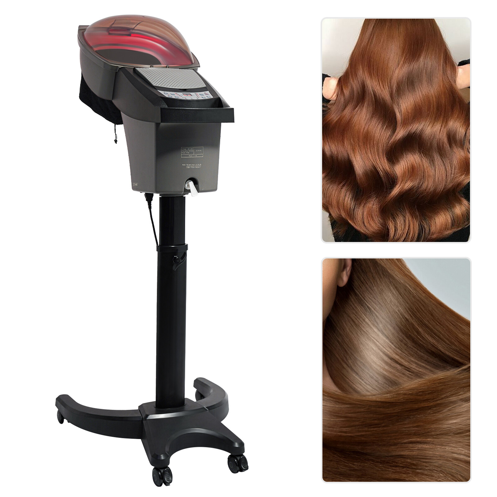 Hair Steamer Rolling Stand 7 Color Light Beauty Salon Spa Equipment Professional