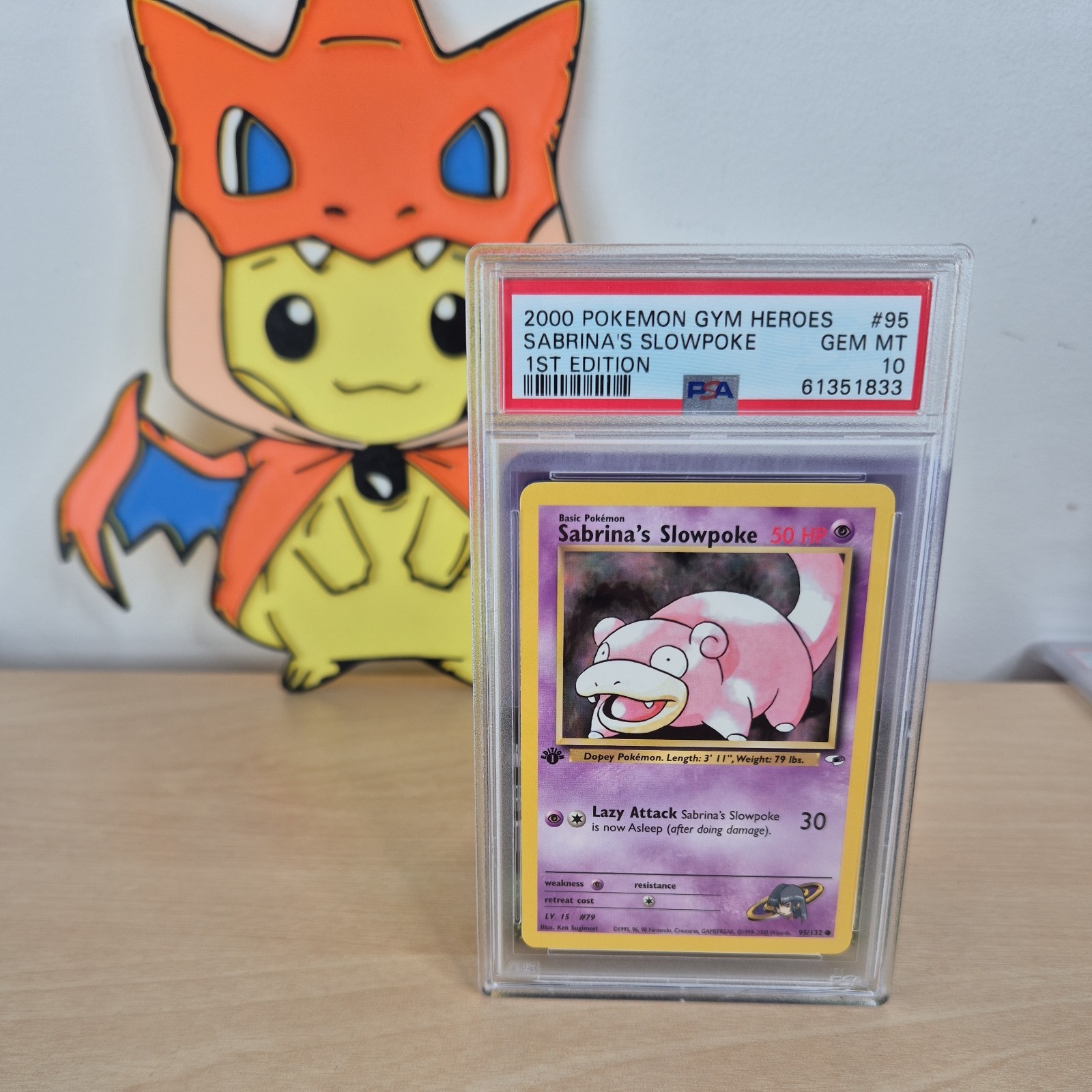 Pokemon PSA10 Sabrina’s Slowpoke 1st Edition Gym Heroes 95/132 POP76 Gem MINT
