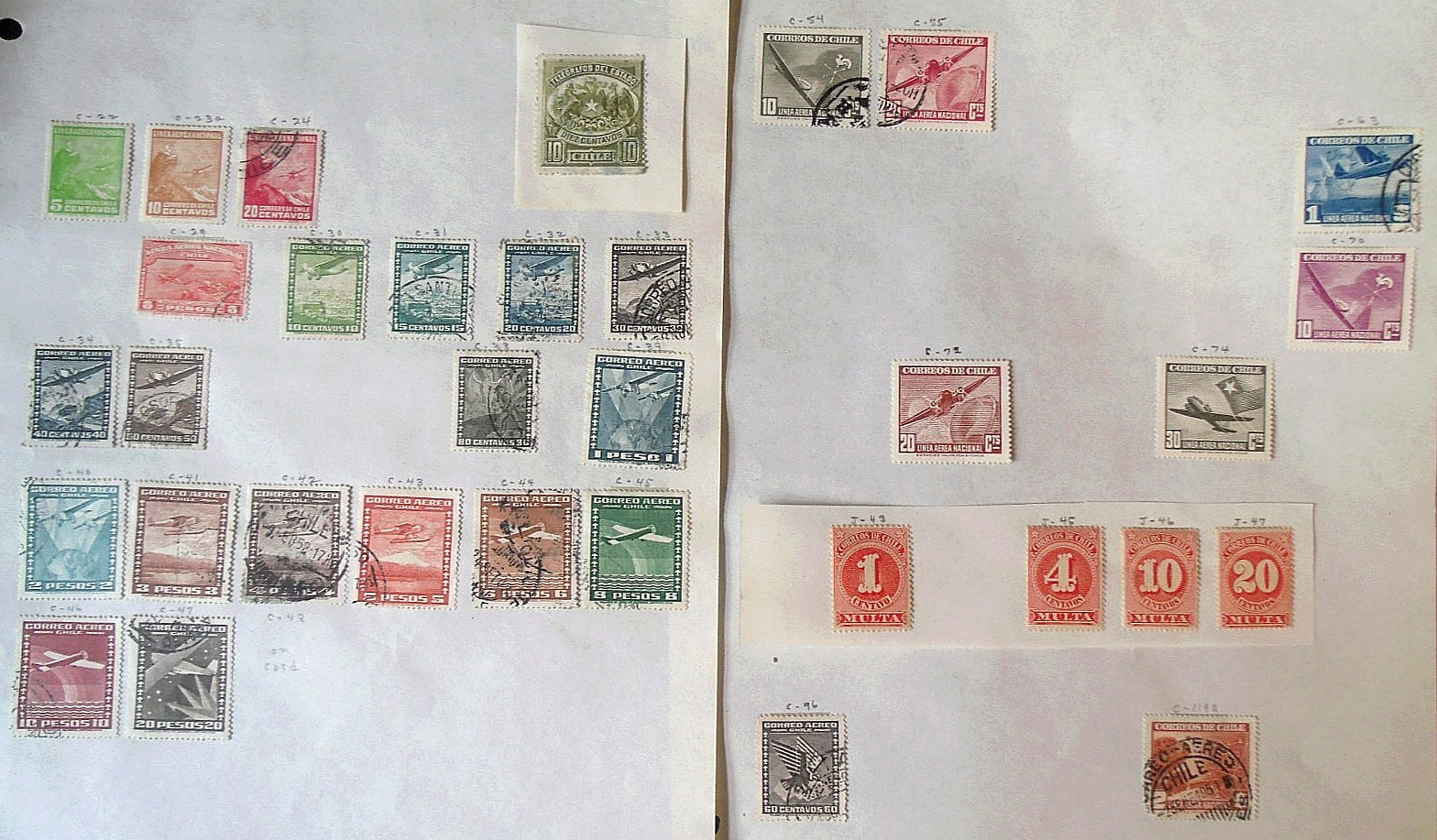 33 Chile Stamps -  Lot#EF2