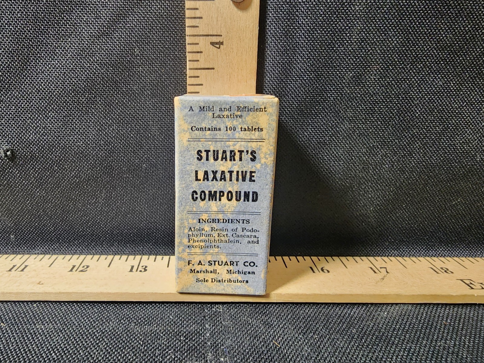 Vintage Advertising Tin/Box Stuart's Laxative Medicinal Collectible Sealed