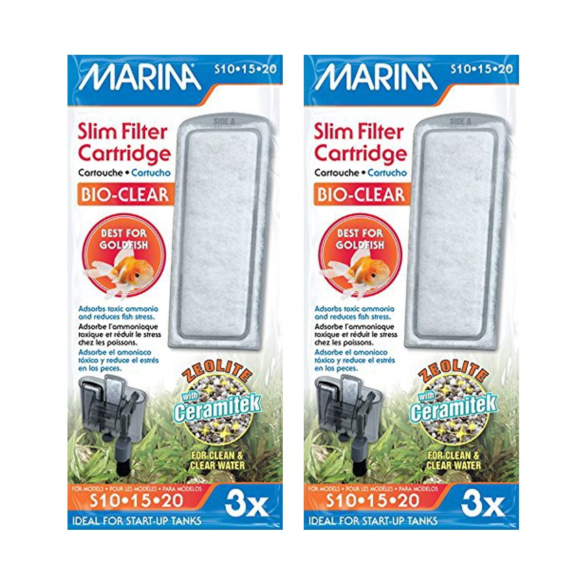 Marina Slim Filter Zeolite Plus Ceramic Cartridge - 6-Pack 