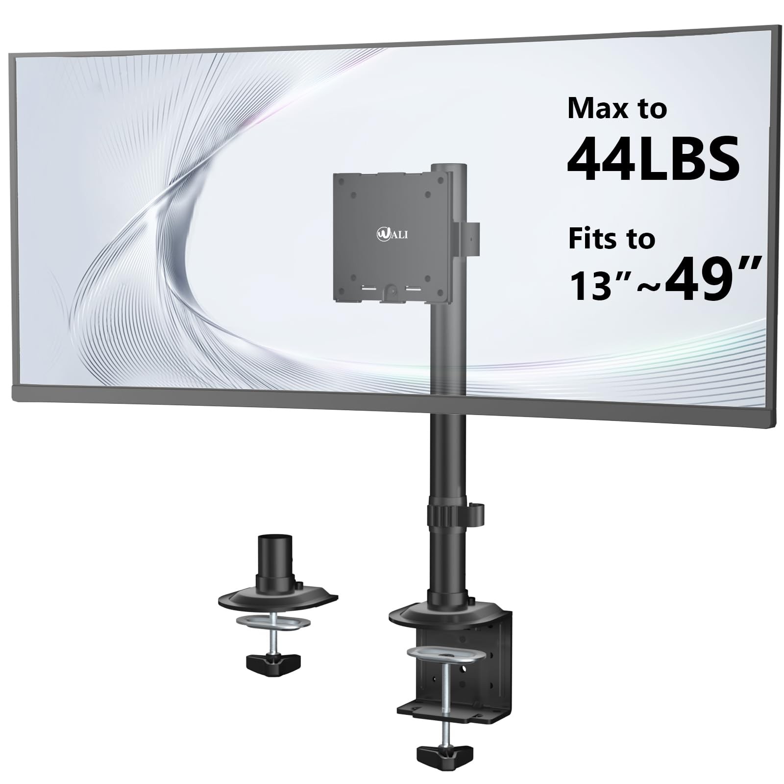 Heavy Duty Single Monitor Arm Desk Mount for 13-49 Inch Screens, Ultrawide Mo...