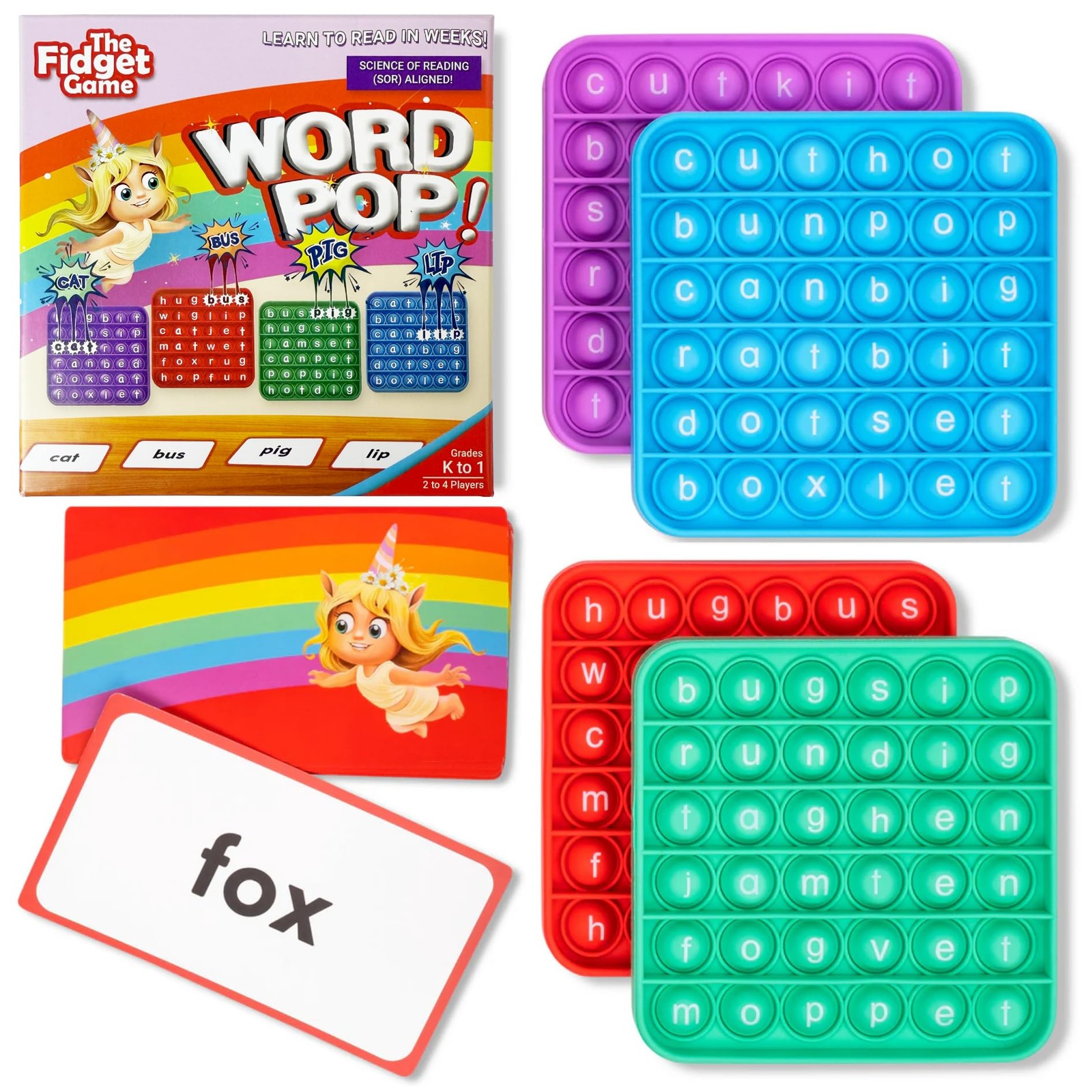 The Fidget Game Word Pop, CVC Words - Learn to Read in Weeks - Multisensory R...