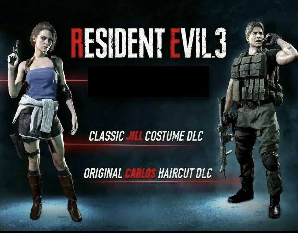 Resident Evil 3 Remake PS4 Classic Costume Pack DLC CODE. NO GAME USA