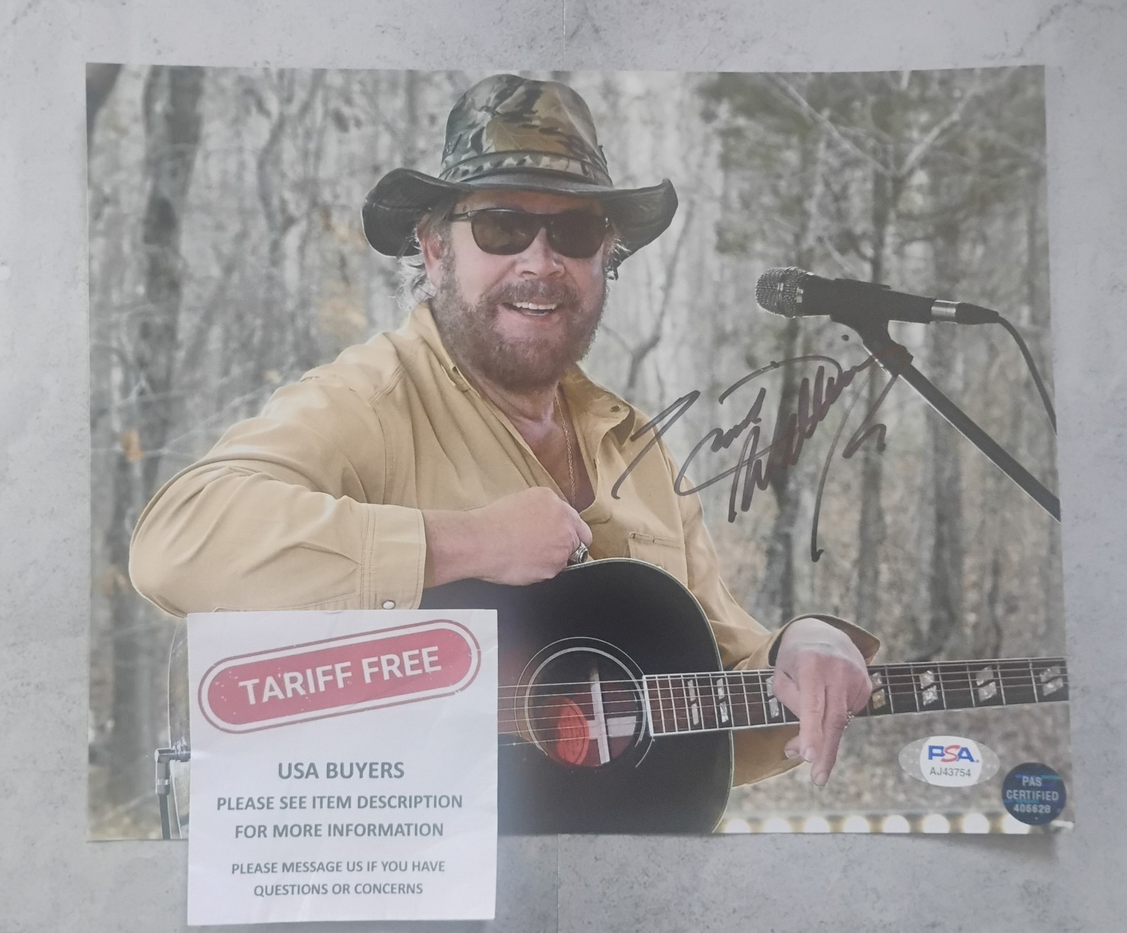 Hank Williams Jr Hand Signed Autograph 8x10 Photo PSA COA