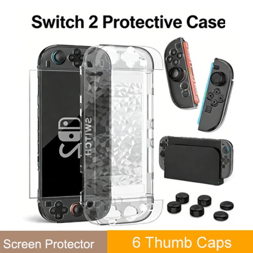 Dockable Protector Case for Nintendo Switch 2 Case Film Grip Cover Waterproof,b